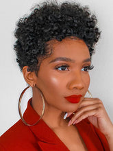 Load image into Gallery viewer, Fashion Curly Short Hair Tapered Hairstyle Natural Fiber Wig