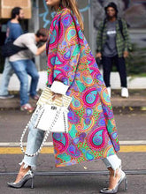 Load image into Gallery viewer, Graffiti Color Block Lapel Women's Coat