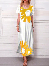 Load image into Gallery viewer, Sunflower Print Everyday Daisy Women's Casual Dress