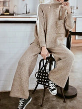 Load image into Gallery viewer, Fall/Winter Women Comfortable Loose Knitted Top And Pants Two-piece Suit
