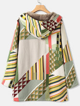 Load image into Gallery viewer, Women's Autumn and Winter Color Matching Printed Padded Coat