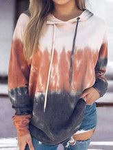 Load image into Gallery viewer, Gradient Tie-dye Hooded Top
