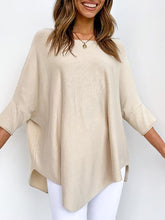 Load image into Gallery viewer, Casual Solid Color Round Neck Top
