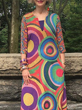 Load image into Gallery viewer, Fashion Contrast Circle Pattern Ladies Long Skirt