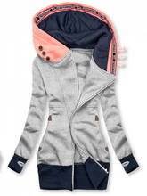 Load image into Gallery viewer, Hooded Slim Color Block Sports Coat