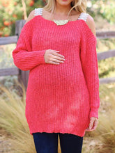 Load image into Gallery viewer, Maternity Casual Long Sleeve Off-Shoulder Sling Thick Sweater