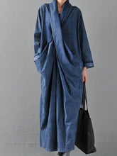 Load image into Gallery viewer, Casual Fashion Zen Cross Design Denim Long Skirt