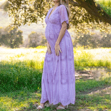 Load image into Gallery viewer, High Waist Cover Meat Temperament Solid Color Maternity Dress