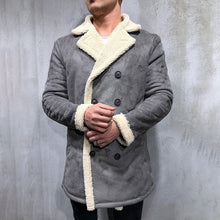 Load image into Gallery viewer, Men's Fashion Fleece Double Breasted Coat
