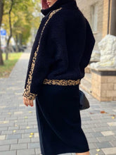 Load image into Gallery viewer, Autumn and Winter Ladies Leopard Print Decorated Ladies Thick Coat