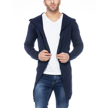 Load image into Gallery viewer, Hooded Blue Casual Men's Cardigans
