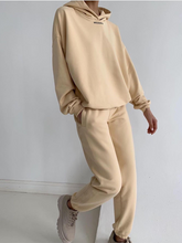 Load image into Gallery viewer, Hooded Pocket Sports And Leisure Women's Suit