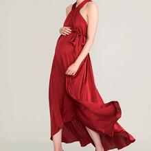 Load image into Gallery viewer, Simple Fashion Sling Photo Shoot Dress Maternity Dress