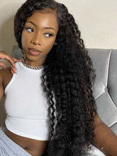 Load image into Gallery viewer, Fashion Black Big Wave Fiber Wig