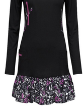 Load image into Gallery viewer, Printed Round Neck Long Sleeve Dress