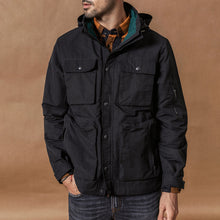 Load image into Gallery viewer, Hooded Field Tooling Multi-Pocket Men's Coat