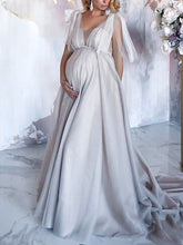 Load image into Gallery viewer, Maternity Sexy Tulle V-Neck Photography Dress