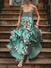 Load image into Gallery viewer, Women's Fashion Printed Halter Strap Dress