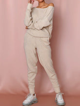 Load image into Gallery viewer, Ladies Solid Color Comfortable Cotton Top Knitted Casual Suit