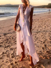 Load image into Gallery viewer, Pure Color Leisure Beach Vacation Women's Dress