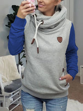 Load image into Gallery viewer, Drawstring Pile Collar Breathable Women's Tops