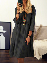 Load image into Gallery viewer, Women Casual V Neck Daily Pockets Dresses