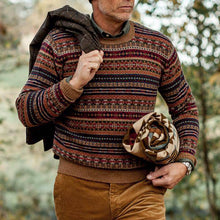 Load image into Gallery viewer, Autumn and Winter Retro Casual Color Matching Sweater