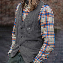 Load image into Gallery viewer, Men's Retro Solid Color Button Vest