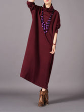 Load image into Gallery viewer, High Neck Knitted Loose Women's Dresses