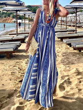Load image into Gallery viewer, Striped Printing Leisure Vacation Women's Dress