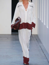 Load image into Gallery viewer, Loose Stripes Home Deep V Women's Suits