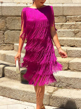 Load image into Gallery viewer, Fashionable Fringe Elegant Mini Women's Dresses