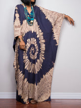 Load image into Gallery viewer, Handmade Tie-dye V-neck Long Sleeve Loose Dress