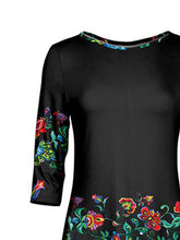 Load image into Gallery viewer, Fashion Print Irregular Hem Long Sleeve Dress