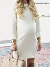 Load image into Gallery viewer, Autumn and Winter Fashion Embossed Mid-length Maternity Sweater
