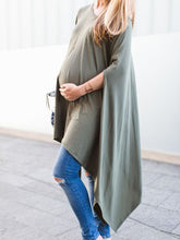Load image into Gallery viewer, Maternity Fashion irregular Long-sleeved Loose Pullover T-shirts