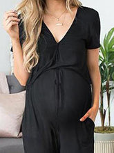 Load image into Gallery viewer, Fashion Loose Cotton and Linen Maternity Jumpsuit