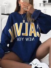 Load image into Gallery viewer, Round Neck Letter Movement Women's Tops