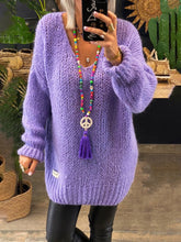 Load image into Gallery viewer, Chunky Knit Crew Neck Sweater Women's Tops