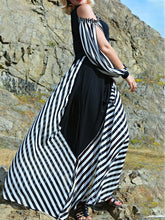 Load image into Gallery viewer, Fashion Leisure Stripe Stitching Women's Dress