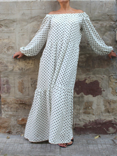 Load image into Gallery viewer, Women's Curb Shoulder Small Love Printed Dress