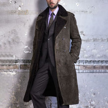 Load image into Gallery viewer, Men's Fashion Lapel Shearling Flannel Coat