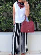 Load image into Gallery viewer, Striped Printed Wide-Leg Casual Women's Suit