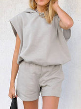 Load image into Gallery viewer, Fashion Loose Hooded Top with Shorts Suit