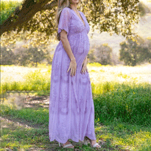 Load image into Gallery viewer, High Waist Cover Meat Temperament Solid Color Maternity Dress