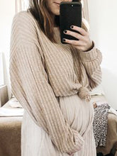 Load image into Gallery viewer, Casual Fall/winter Loose Tops And Skirt Maternity' Suit