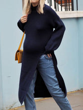 Load image into Gallery viewer, Maternity Casual Pure Color High Slit Sweaters