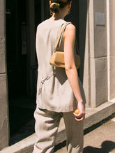 Load image into Gallery viewer, Women's Casual Buttoned Bow Vest And Elasticity Pants Suit