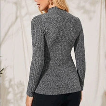 Load image into Gallery viewer, V-Neck Long Sleeve Slim Stretch Solid Color Maternity Top