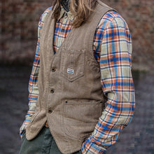 Load image into Gallery viewer, Men's Retro Solid Color Button Vest